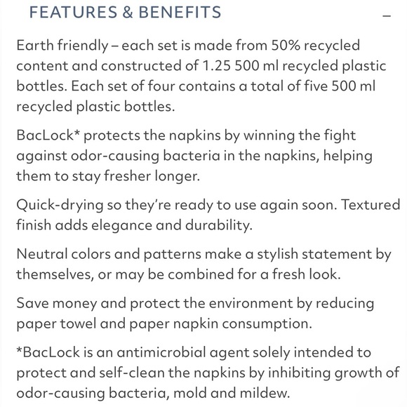 NWT Norwex BUNDLE 4 pcs NAPKINS Antibact REUSABLE - Picture 7 of 9